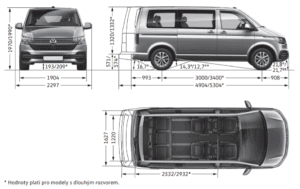 rozměry volkswagen multivan